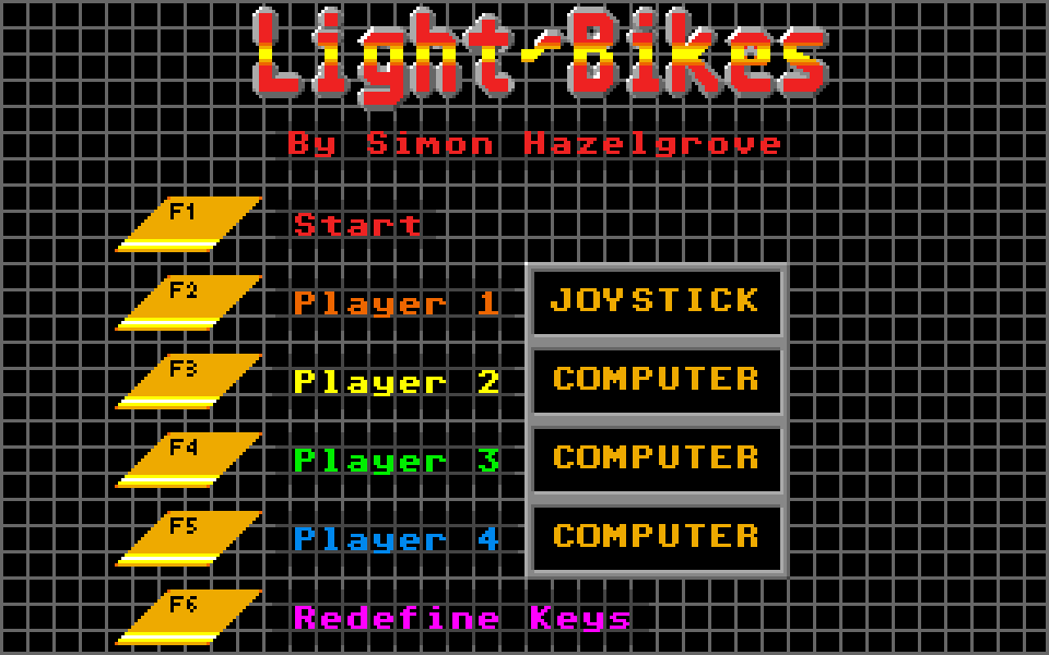 Light Bikes atari screenshot